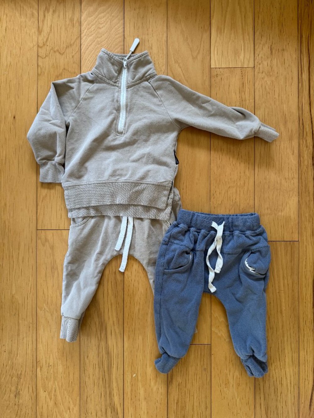 Little Bipsy 3-Piece Outfit Bundle | Half Zip Sweater, Matching Sweatpants + Bon